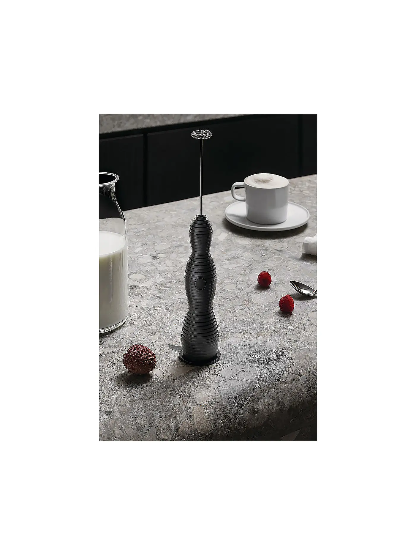ALESSI |  Milchschäumer Pulcina Schwarz | 